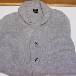Men's H&M Button Down Cardigan Sweater Sz S Gray